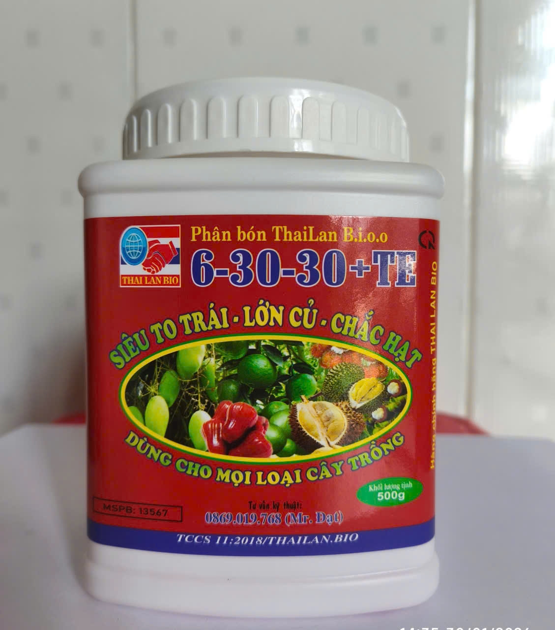 Phân bón ThaiLan Bio 6-30-30+TE