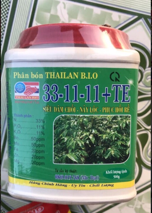 Phân Bón NPK 33-11-11+TE Thái Lan 500G