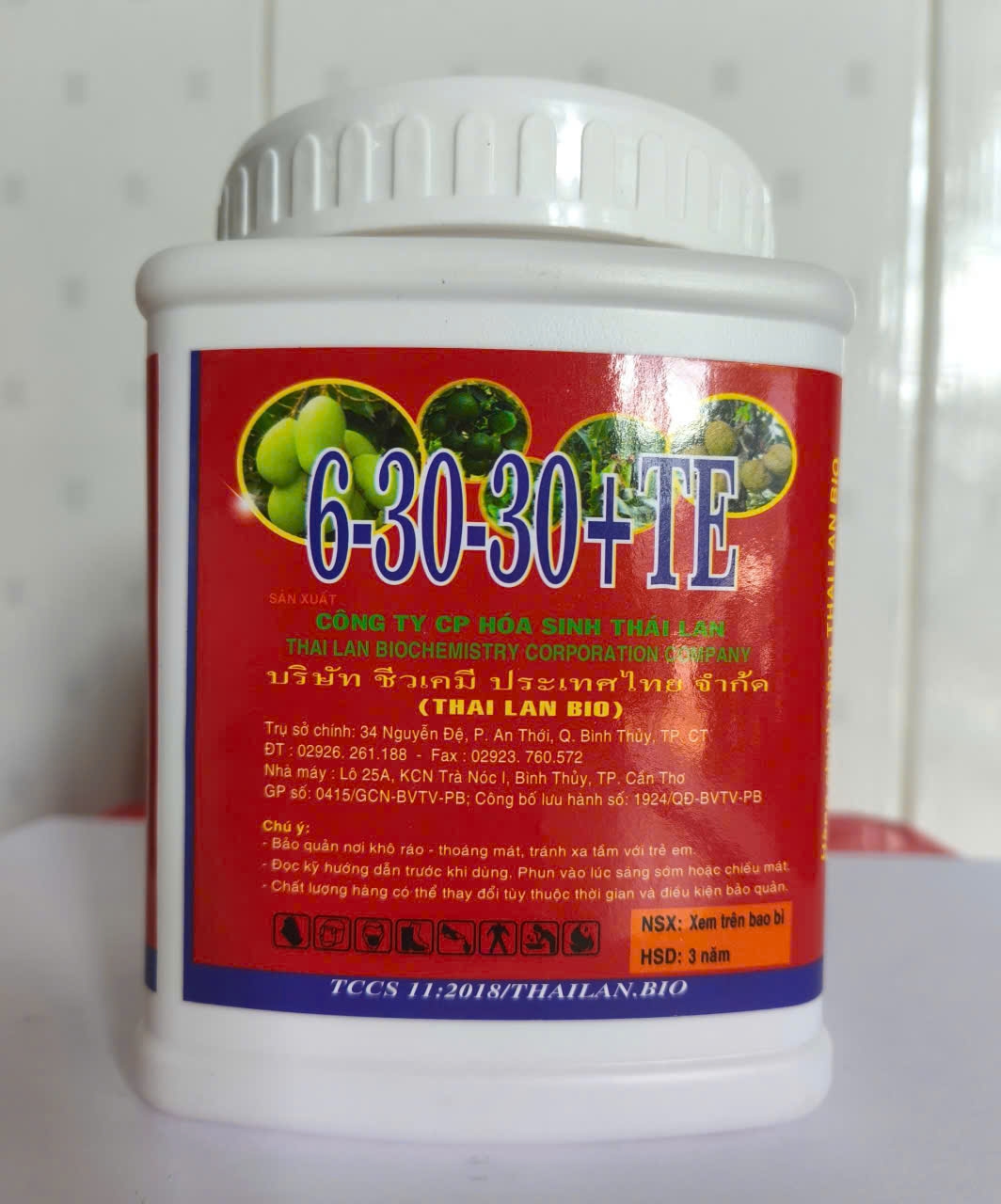 Phân bón ThaiLan Bio 6-30-30+TE