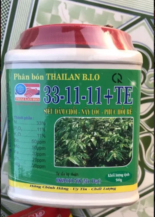 Phân Bón NPK 33-11-11+TE Thái Lan 500G