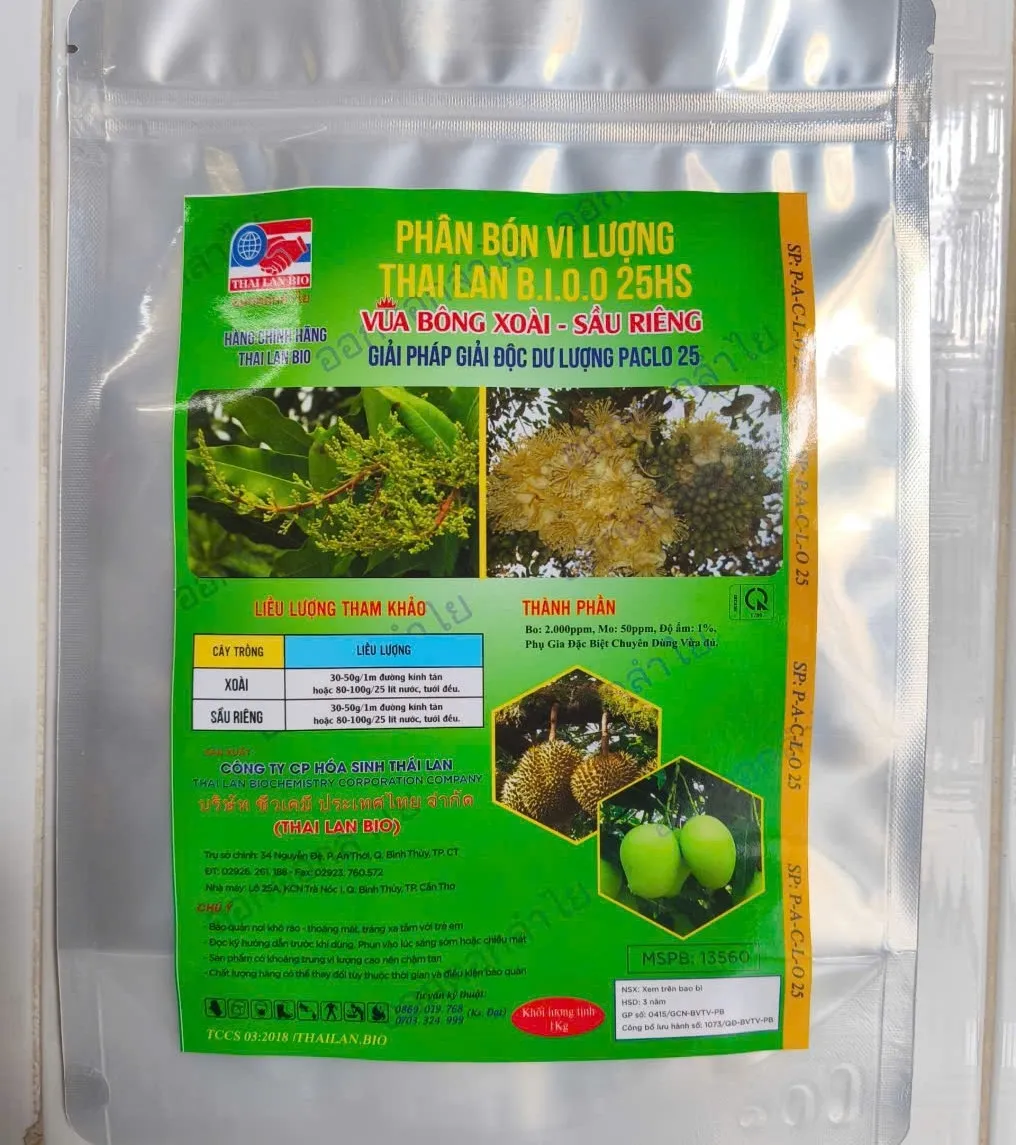 Phân bón vi lượng ThaiLan Bio 0.25HS – VUA BÔNG XOÀI – SẦU RIÊNG